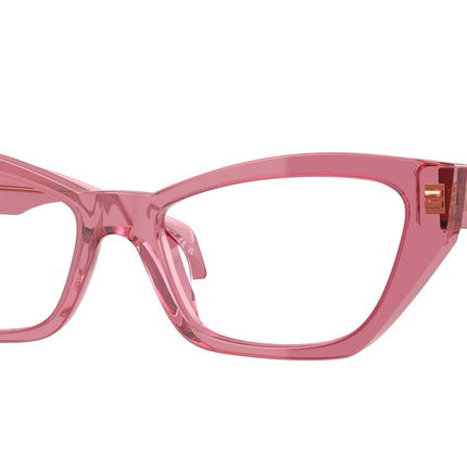 Versace VE3373U Cat Eye Eyeglasses  5516-Transparent Pink 54-140-17 - Color Map Pink