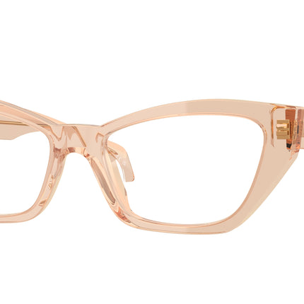 Versace VE3373U Cat Eye Eyeglasses  5518-Transparent Light Brown 54-140-17 - Color Map Brown
