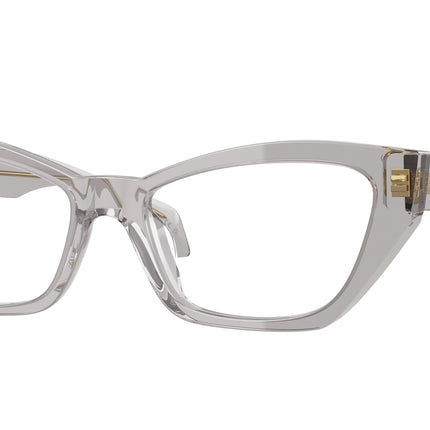 Versace VE3373U Cat Eye Eyeglasses  593-Light Transparent Grey 54-140-17 - Color Map Grey