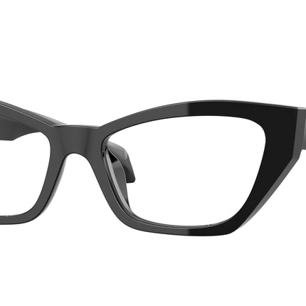 Versace VE3373U Cat Eye Eyeglasses  GB1-Black 54-140-17 - Color Map Black