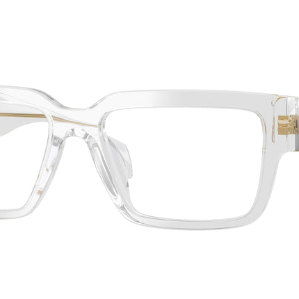 Versace VE3374U Rectangle Eyeglasses  5519-Light Transparent Grey 55-140-17 - Color Map Grey