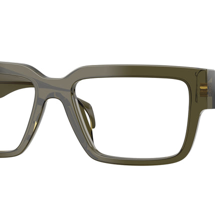 Versace VE3374U Rectangle Eyeglasses  5542-Transparent Dark Green 55-140-17 - Color Map Green