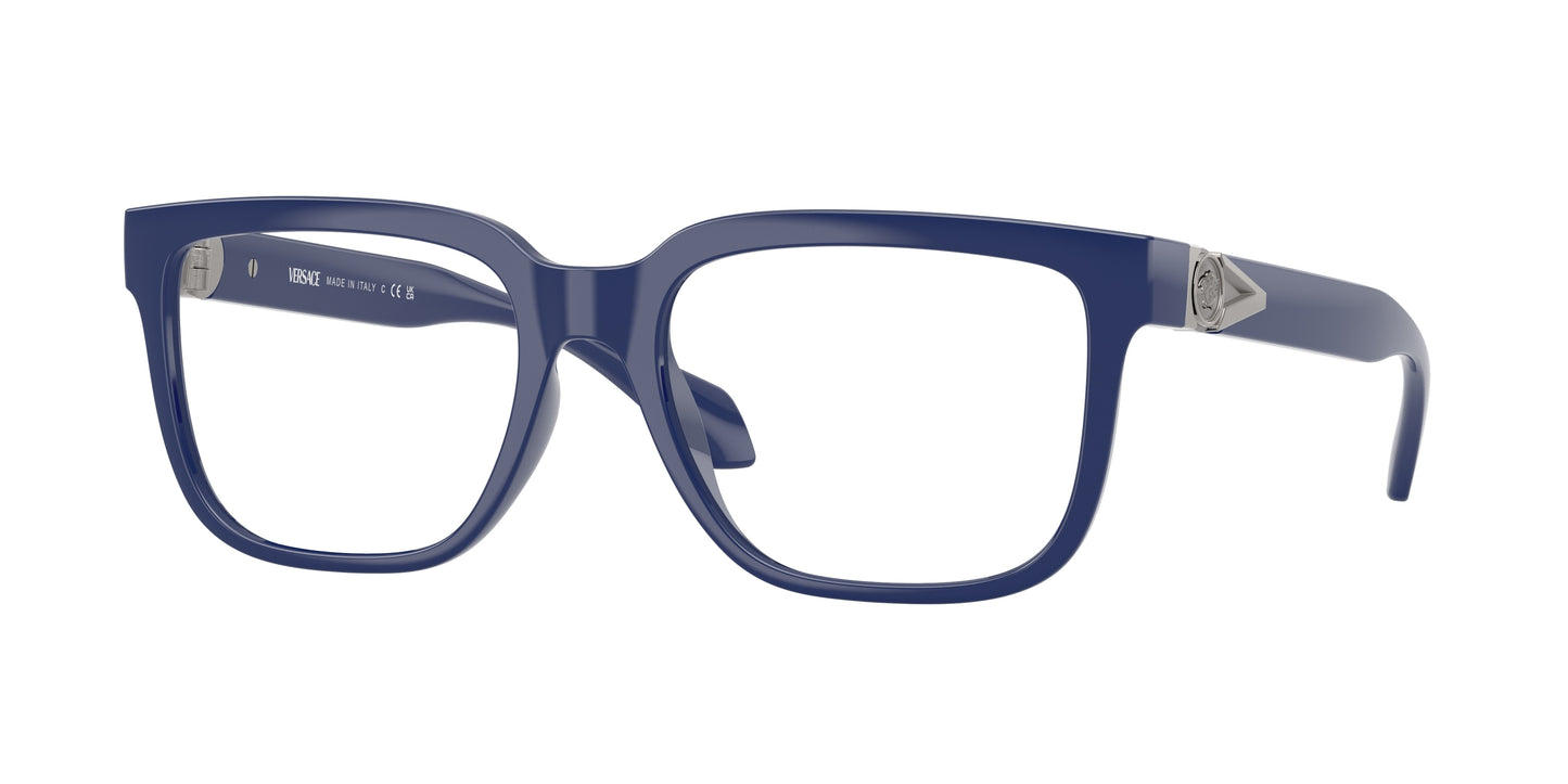 Versace VE3377U Square Eyeglasses  5450-Solid Blue 55-140-18 - Color Map Blue