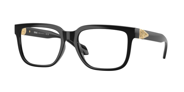 Versace VE3377U Square Eyeglasses  GB1-Black 55-140-18 - Color Map Black