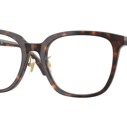 Versace VE3378D Square Eyeglasses  108-Dark Havana 54-140-19 - Color Map Brown