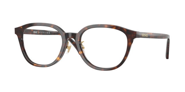 Versace VE3379D Phantos Eyeglasses  108-Dark Havana 53-140-19 - Color Map Brown