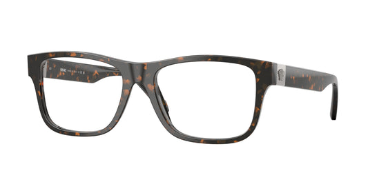 Versace VE3380F Square Eyeglasses  5528-Brown Tortoise 56-145-17 - Color Map Tortoise