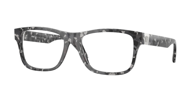 Versace VE3380F Square Eyeglasses  5546-Tortoise Grey Black 56-145-17 - Color Map Tortoise