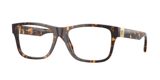 Versace VE3380 Square Eyeglasses  5514-Havana Tortoise 56-145-17 - Color Map Tortoise