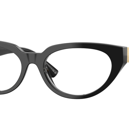 Versace VE3383 Cat Eye Eyeglasses  GB1-Black 54-140-17 - Color Map Black