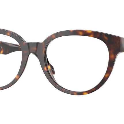 Versace VE3384F Round Eyeglasses  108-Havana 53-140-18 - Color Map Tortoise