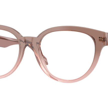 Versace VE3384F Round Eyeglasses  5435-Brown Gradient Rose 53-140-18 - Color Map Brown