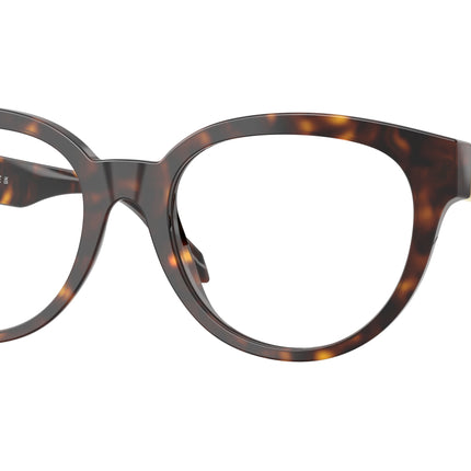 Versace VE3384 Round Eyeglasses  108-Havana 53-140-18 - Color Map Tortoise