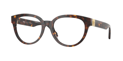 Versace VE3384 Round Eyeglasses  108-Havana 53-140-18 - Color Map Tortoise