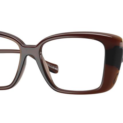 Versace VE3385U Square Eyeglasses  5547-Transparent Brown 53-140-16 - Color Map Brown
