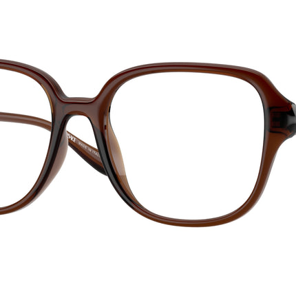 Versace VE3386D Square Eyeglasses  5534-Transparent Brown 55-140-18 - Color Map Brown