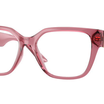 Versace VE3387U Square Eyeglasses  5234-Transparent Pink 54-140-16 - Color Map Pink