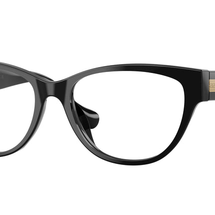 Versace VE3389U Cat Eye Eyeglasses  GB1-Black 54-145-16 - Color Map Black