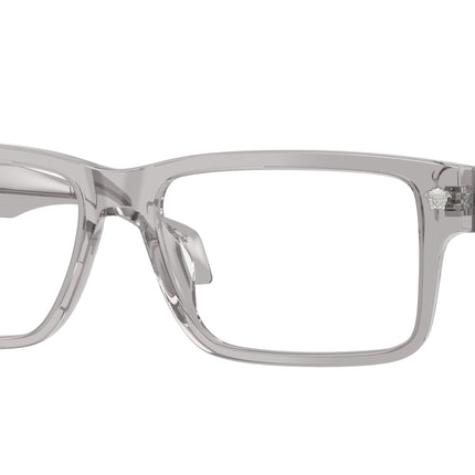 Versace VE3391U Rectangle Eyeglasses  593-Light Grey Transparent 56-140-16 - Color Map Grey
