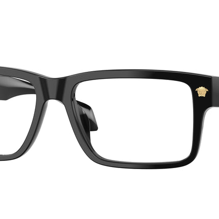 Versace VE3391U Rectangle Eyeglasses  GB1-Black 56-140-16 - Color Map Black
