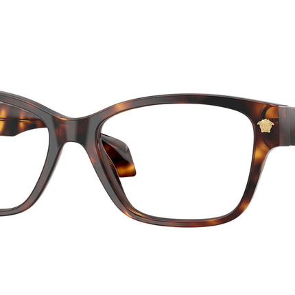 Versace VE3392 Cat Eye Eyeglasses  5539-Havana 54-140-16 - Color Map Tortoise