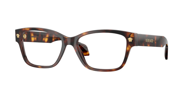 Versace VE3392 Cat Eye Eyeglasses  5539-Havana 54-140-16 - Color Map Tortoise