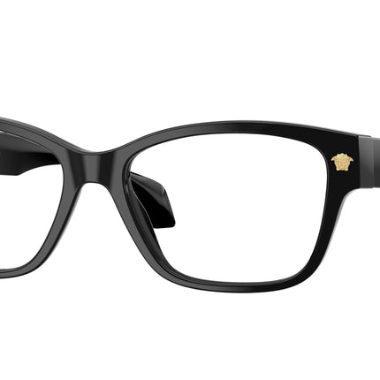 Versace VE3392 Cat Eye Eyeglasses  GB1-Black 54-140-16 - Color Map Black