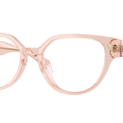 Versace VE3394D Cat Eye Eyeglasses  5339-Transparent Pink 53-140-17 - Color Map Pink