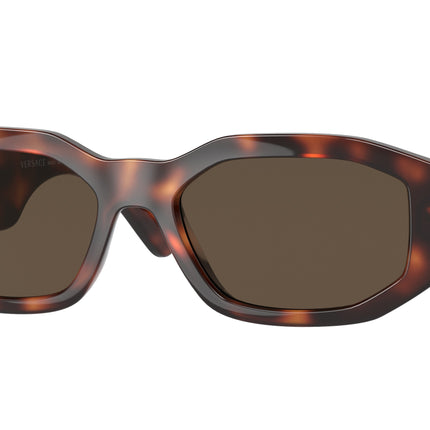 Versace VE4361F Irregular Sunglasses  521773-Havana 55-140-18 - Color Map Tortoise