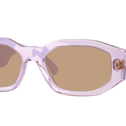 Versace VE4361 Irregular Sunglasses  552663-Transparent Lavander 53-140-18 - Color Map Violet