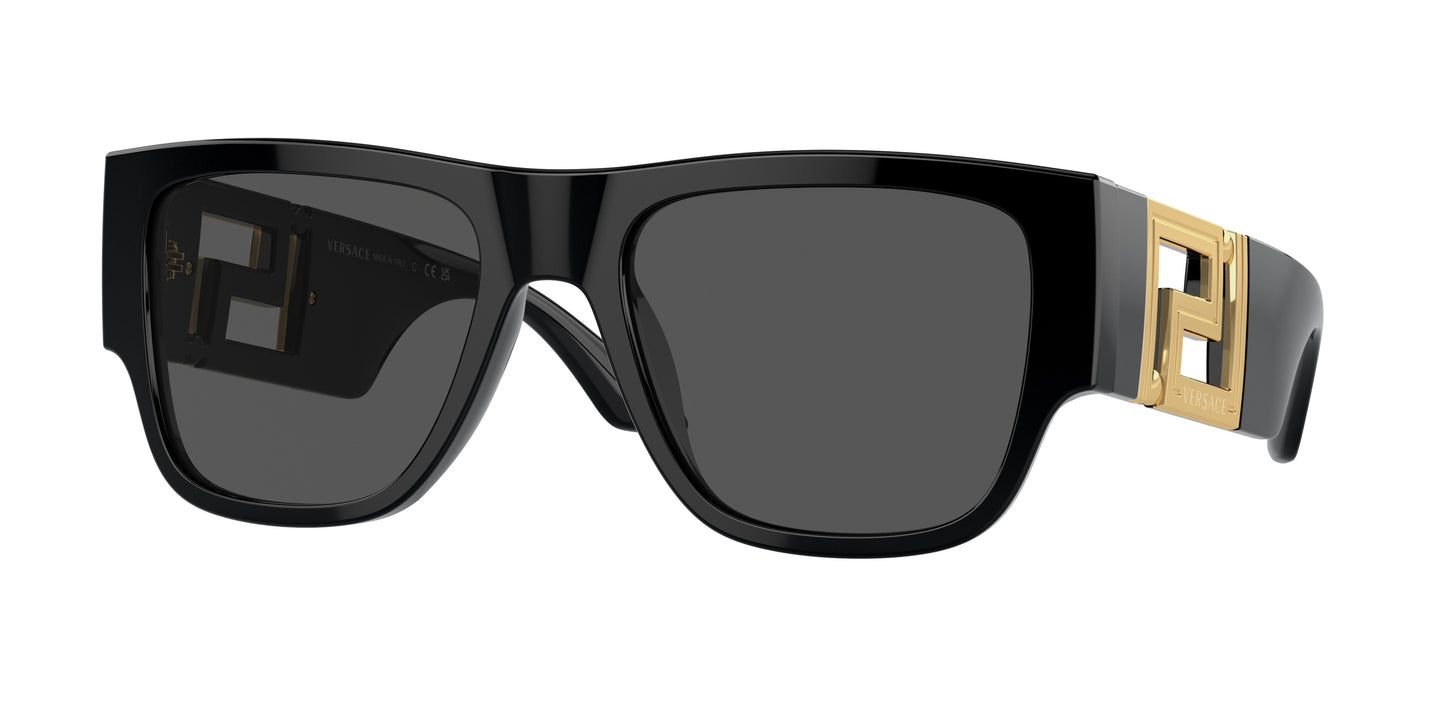 Versace VE4403 Rectangle Sunglasses  GB1/87-Black 57-140-20 - Color Map Black
