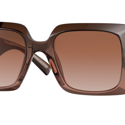 Versace VE4405 Rectangle Sunglasses  533213-Transparent Brown Gradient 54-140-22 - Color Map Brown