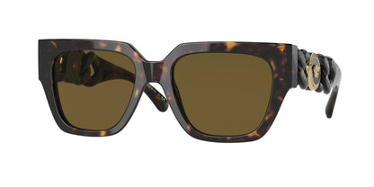 Versace VE4409F Phantos Sunglasses  108/73-Dark Havana 53-140-19 - Color Map Brown