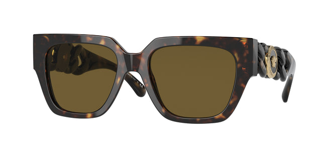 Versace VE4409 Square Sunglasses  108/73-Havana 53-140-19 - Color Map Tortoise