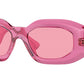 Versace VE4425U Irregular Sunglasses  542184-Pink Transparent 54-145-18 - Color Map Pink