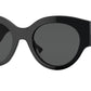 Versace VE4438B Round Sunglasses  GB1/87-Black 52-145-22 - Color Map Black