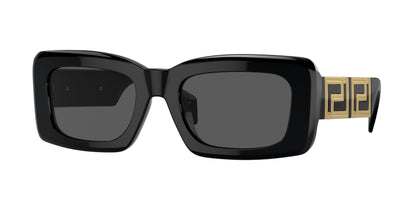 Versace VE4444U Rectangle Sunglasses  GB1/87-Black 54-140-21 - Color Map Black