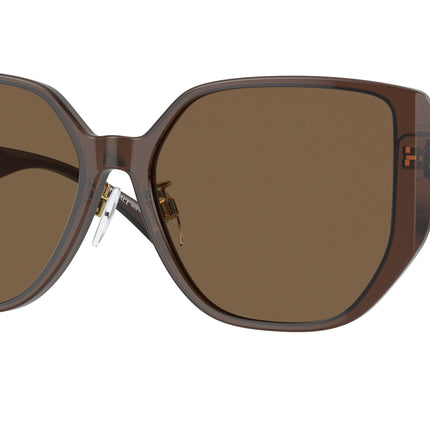 Versace VE4449D Square Sunglasses  541673-Transparent Brown 58-140-16 - Color Map Brown