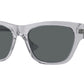 Versace VE4457 Square Sunglasses  543287-Grey Transparent 55-145-18 - Color Map Grey