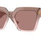 Versace VE4458F Butterfly Sunglasses  543573-Brown Transparent 54-135-19 - Color Map Brown