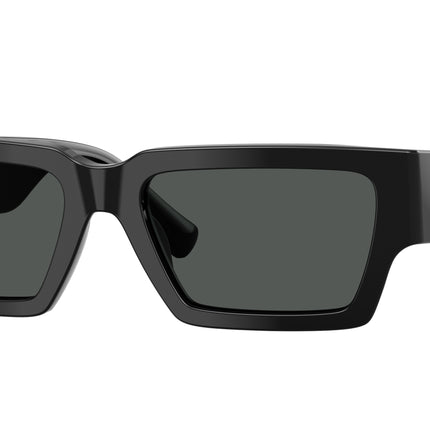 Versace VE4459 Rectangle Sunglasses  536087-Black 54-140-18 - Color Map Black