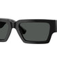 Versace VE4459 Rectangle Sunglasses  536087-Black 54-140-18 - Color Map Black