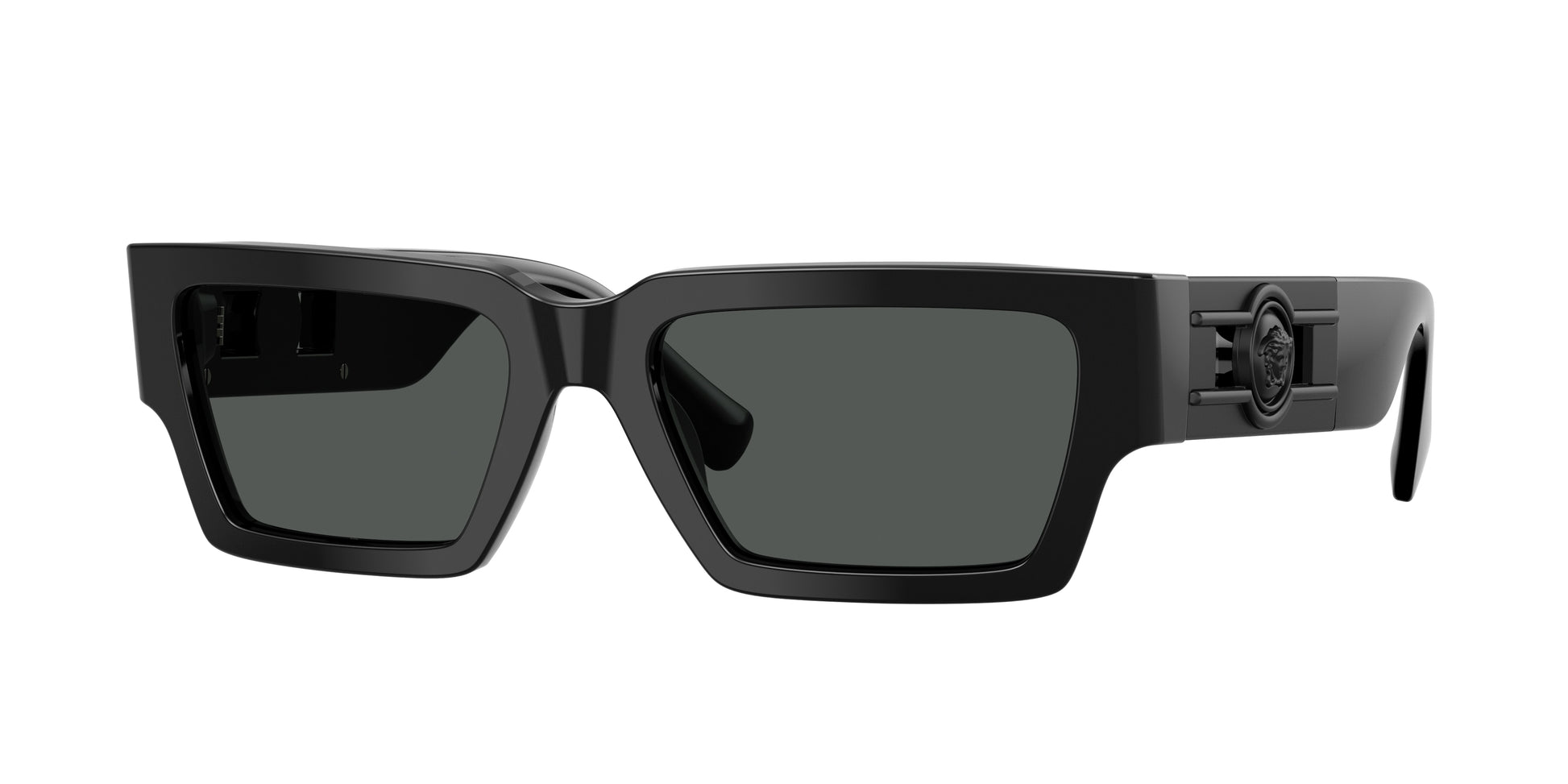 Versace VE4459 Rectangle Sunglasses  536087-Black 54-140-18 - Color Map Black