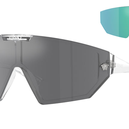 Versace VE4461 Irregular Sunglasses  148/6V-Crystal 47-125-147 - Color Map Transparent