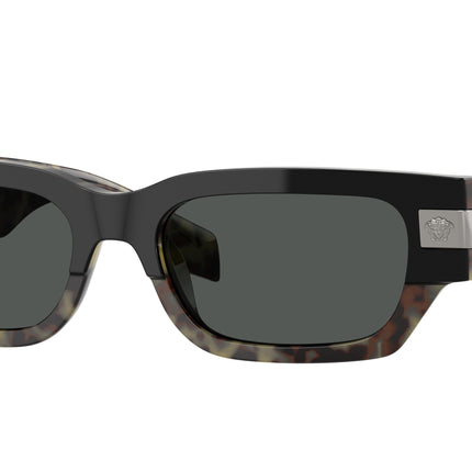 Versace VE4465 Rectangle Sunglasses  545687-Havana 53-145-18 - Color Map Tortoise