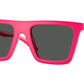 Versace VE4468U Rectangle Sunglasses  544887-Fuchsia Fluo 53-140-19 - Color Map Pink