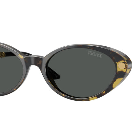 Versace VE4469 Oval Sunglasses  547087-Havana 54-140-17 - Color Map Tortoise