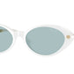 Versace VE4469 Oval Sunglasses  547172-White 54-140-17 - Color Map White