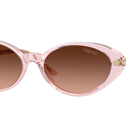 Versace VE4469 Oval Sunglasses  54725M-Pink Transparent 54-140-17 - Color Map Pink