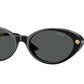 Versace VE4469 Oval Sunglasses  GB1/87-Black 54-140-17 - Color Map Black